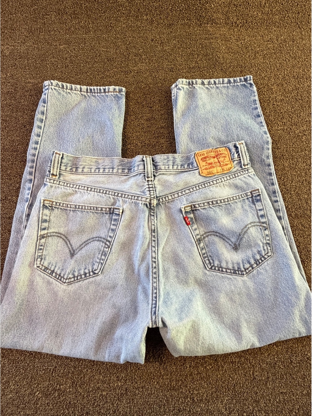 Y2K Levi's 505 Mens 36x29 Light Wash Regular Fit Jeans